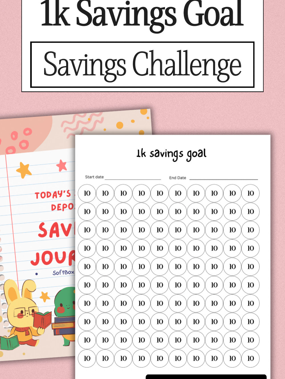 Financial Savings Journal | $1K Money Challenge