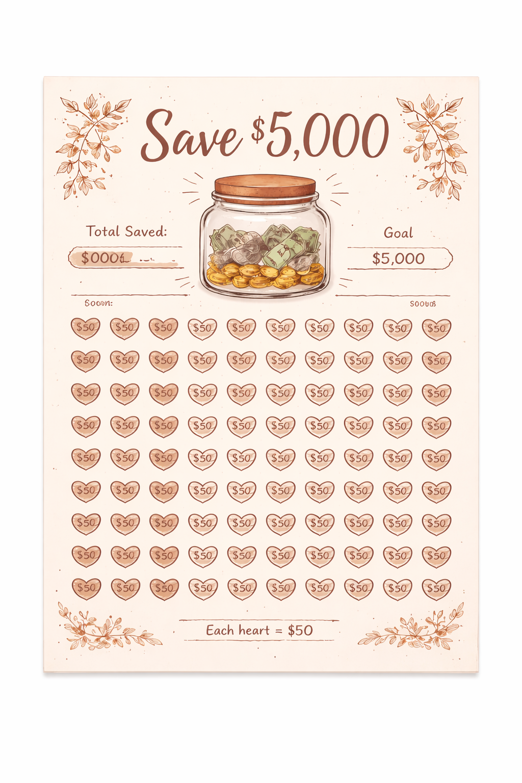 Financial Savings Journal | $5k Money Challenge